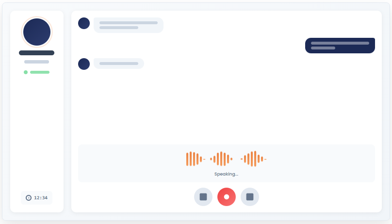 Screenshot of a live PersonaOPPs voice conversation in progress